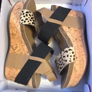 animal print wedges